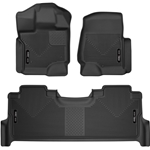 Husky Liners 21-22 Ford F-150 Crew Cab X-Act Contour Front & Second Row Seat Floor Liners - Black 53468