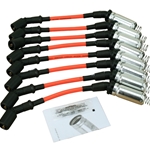 DRAGON FIRE 10.5" Direct Fit Spark Plug Wire Set w/ Heat Shield - Orange - Street Series PWJ256-O