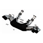Borla 2020 Chevrolet Corvette C8 6.2 ATAK 3in Exhaust System Dual Round Rolled A/C Black Chrome Tips 140839BC