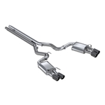 MBRP 18-20 Ford Mustang GT 5.0 w/ Quad Tip Active Exhaust Cat Back Split Rear T304 w/ Carb Fib Tips S72093CF