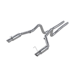 MBRP 05-09 Ford Shelby GT500 / GT Dual Split Rear Race Version, T409 4in Tips Exhaust System S7270409