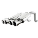 Stainless Works 2006-13 Corvette C6ZO6/ZR1 3in Axleback Chambered Mufflers Quad 4in Rolled Edge Tips ZO6CBCQUAD