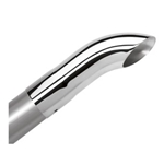 Borla Universal Polished Tip Single Round Turndown/Turnout (inlet 2 1/2in. Outlet 2 1/2in) *NO Retur 20110