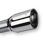Borla Universal Polished Tip Single Oval Rolled Angle-Cut w/Clamp (inlet 2 1/4in. Outlet 3 5/8 x 2 1 20153