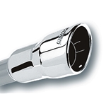 Borla 2.25in Inlet 3.5in Round Rolled Angle Cut Intercooled Outlet x 6.5in Long Embossed Tip 20237