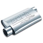 Borla Universal Pro-XS Oval 2in Inlet/Outlet Offset/Offset Notched Muffler 400488