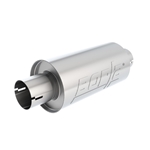 Borla Universal Pro-XS Round S-Type 2.5in Inlet/Outlet Center/Center Notched Muffler 400497
