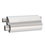 Borla Universal Pro-XS Muffler Oval 3in Inlet/ 2.5in Dual Outlet Transverse Flow Notched Muffler 400499