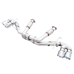 AWE Tuning 2020 Chevrolet Corvette (C8) Track Edition Exhaust - Quad Chrome Silver Tips 3020-42080