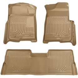 Husky Liners 09-12 Ford F-150 Super Crew Cab WeatherBeater Combo Tan Floor Liners 98333