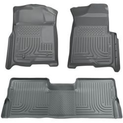 Husky Liners 09-12 Ford F-150 Super Crew Cab WeatherBeater Combo Gray Floor Liners 98332