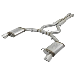 aFe MACHForce XP 3in Sport Tone Cat-Back Exhausts w/ Polished Tips 15-17 Ford Mustang V6/V8 49-33087-P
