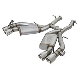 aFe MACHForce XP 3in 304 SS Axle-Back Dual Exhaust (NPP) w/ Polished Tips 16-17 Camro SS V8-6.2L 49-34068-P