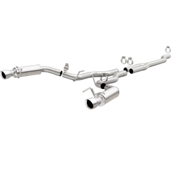 MagnaFlow Cat Back, SS, 2.5in, Competition, Dual Split Polish 4.5in Tips 2015 Ford Mustang Ecoboost 19191