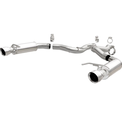 MagnaFlow Axle Back, SS, 3in, Competition, Dual Split Polished 4.5in Tip 2015 Ford Mustang GT V8 5.0 19103