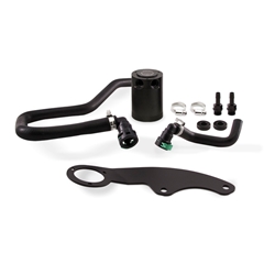 Mishimoto 11-14 Ford Mustang GT Baffled Oil Catch Can Kit - Black MMBCC-MUS8-11PBE2