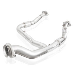 Stainless Works 15-18 F-150 3.5L Downpipe 3in High-Flow Cats Y-Pipe Factory Connection FT16ECODPCAT