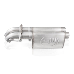 Stainless Works 2010-14 Ford Raptor 3in Exhaust Chambered Mufflers Dump Exit FTR13CBDP