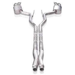 Stainless Works 18-21 Ford Mustang GT 3in Legend Series Catback X-Pipe w/Quad Tips w/o Active Valves M18CBXFCL
