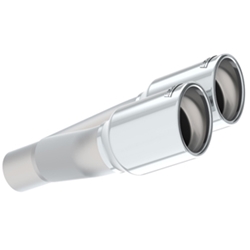 Borla Universal Polished Tip Dual Round Rolled Angle-Cut (inlet 2in. Outlet 3in) *NO Returns* 20143