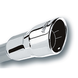 Borla 2.25in Inlet 3.5in Round Rolled Angle Cut Intercooled Outlet x 6.5in Long Embossed Tip 20237