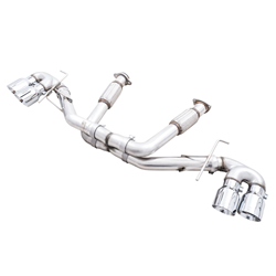 AWE Tuning 2020 Chevrolet Corvette (C8) Track Edition Exhaust - Quad Chrome Silver Tips 3020-42080