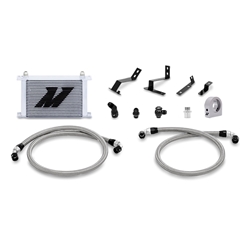 Mishimoto 2016+ Chevy Camaro Oil Cooler Kit w/ Thermostat - Silver MMOC-CAM8-16TSL